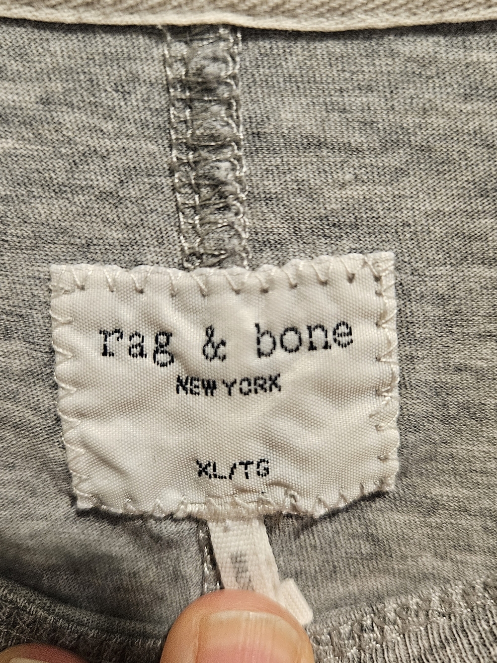 rag & bone New York Grey Tee - XL/TG